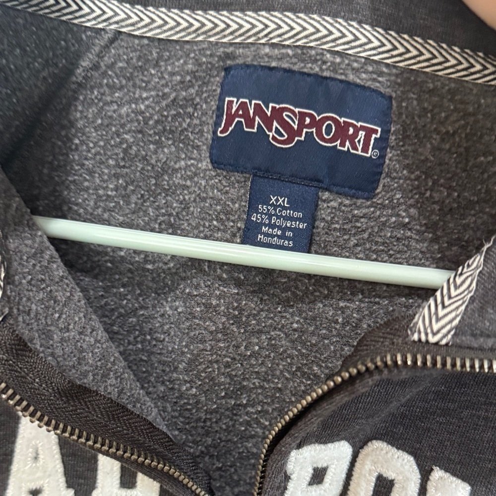 Jansport Charcoal Cal Poly Quarter-Zip Sweatshirt XXL / G2 - Picture 3 of 5